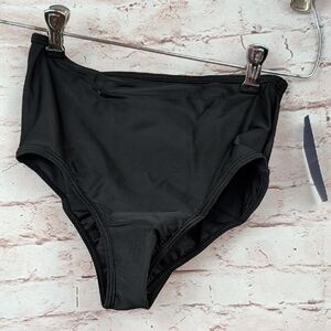 Classic Black High Waist Bikini Bottom Leak proof Xs Leoparts Nwt